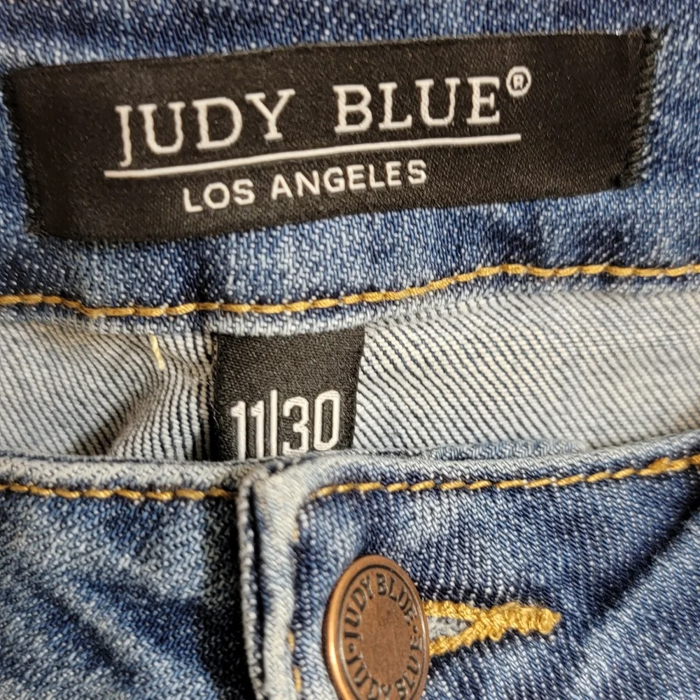 Judy‎ Blue Womens Skinny Fruit Patch Distressed Jeans Size 11/30